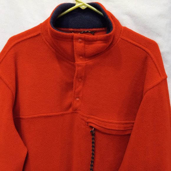 American Eagle Outfitters Orange Fleece Super Warm Winter Jacket Size L (T-323) - Picture 3 of 7